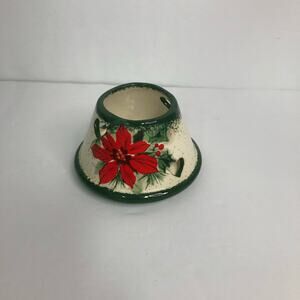 vintage holiday holly heart cut out candle shade replacement christmas